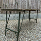 Rustic Vintage Wooden Folding Trestle Table Farmhouse Dining Army Industrial