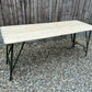 Rustic Wooden Folding Trestle Table Farmhouse Dining Army Industrial Home