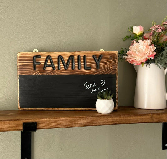 Rustic Farmhouse Blackboard Message Board Wooden Family Noticeboard Reclaimed