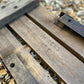 Wooden Folding Trestle Bench Ex Army 1953 Waxed Dining Vintage Garden Industrial