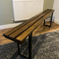 Vintage Wooden Folding Trestle Bench Ex Army Rustic Dining Home Chic Industrial