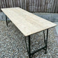 Rustic Wooden Folding Trestle Table Farmhouse Dining Army Industrial Home