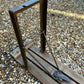 Wooden Folding Trestle Bench Ex Army 1953 Waxed Dining Vintage Garden Industrial